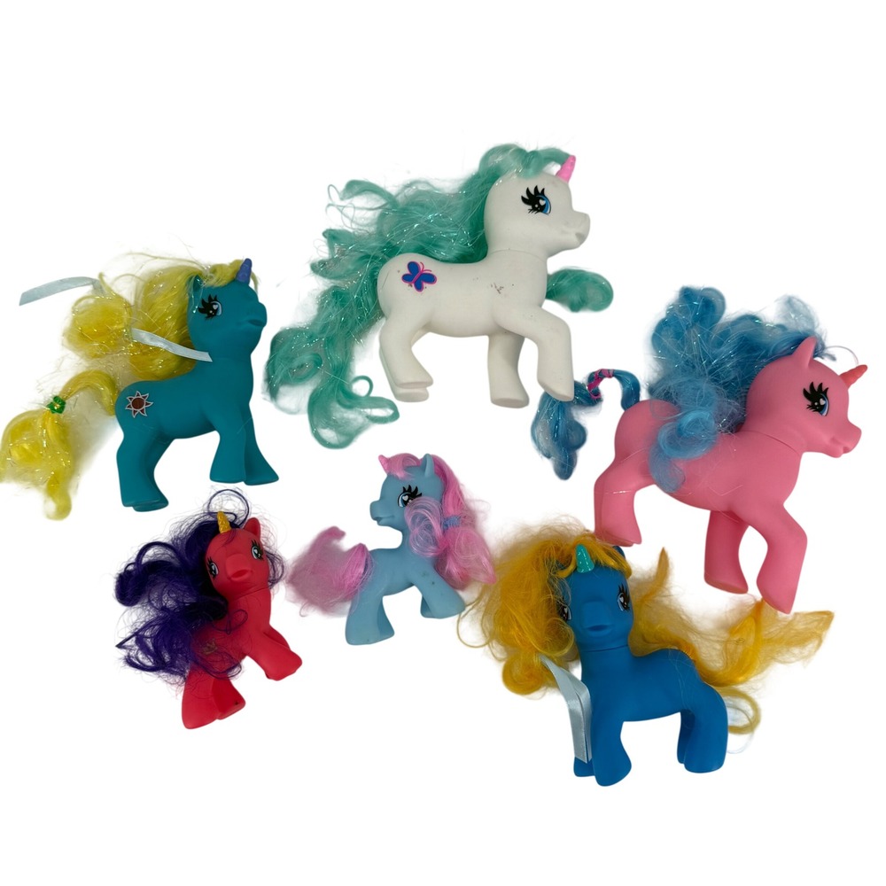 Lot of 6 Vintage 1981 My Little Pony Style Fakies Figurines Tinsel & Cutie Marks